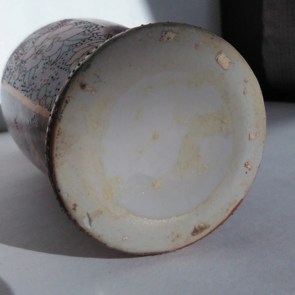 Ant. Japan Export Moriage Satsuma Meiji Period Hand Decorated Porcelain Vase - Picture 4 of 13